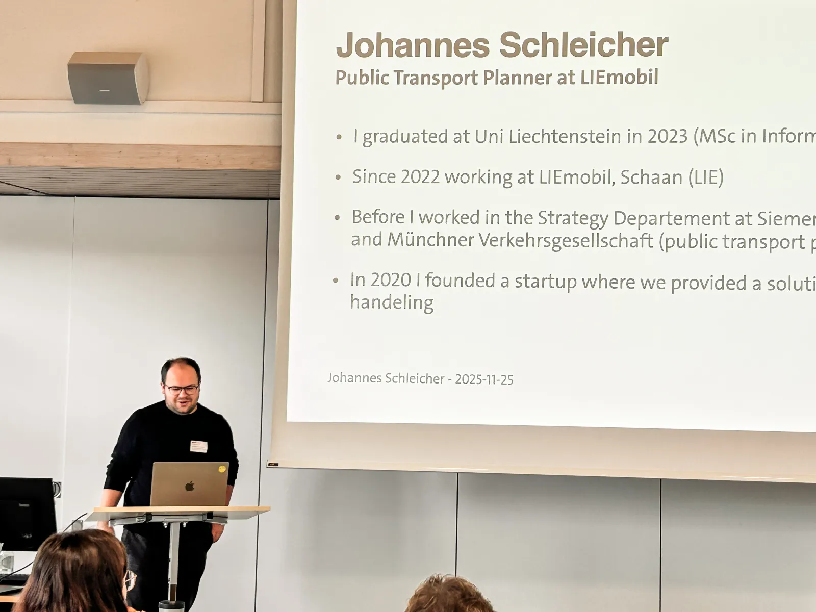 Vortrag Johannes Schleicher - Alumni-Talk Master Wirtschaftsinformatik 