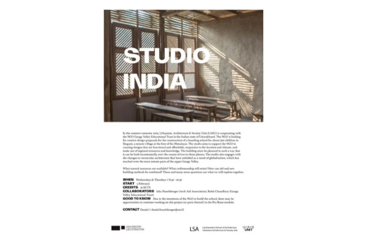 Plakat zum Advanced Studio India 