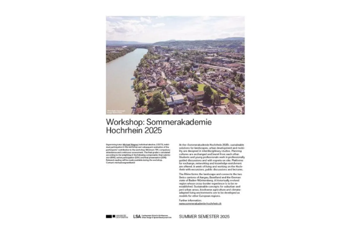 Plakat zu einem Workshop mit dem Titel "Hochrhein"