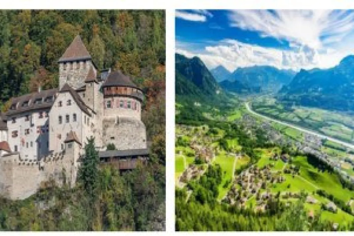 Dr. Pejman Ebrahimi und Prof. Dr. Johannes Schneider von der Universität Liechtenstein präsentieren ihre wissenschaftliche Studie über die Anwendung von KI-Modellen zur Umwandlung von Bildern von Liechtensteiner Sehenswürdigkeiten in Text.