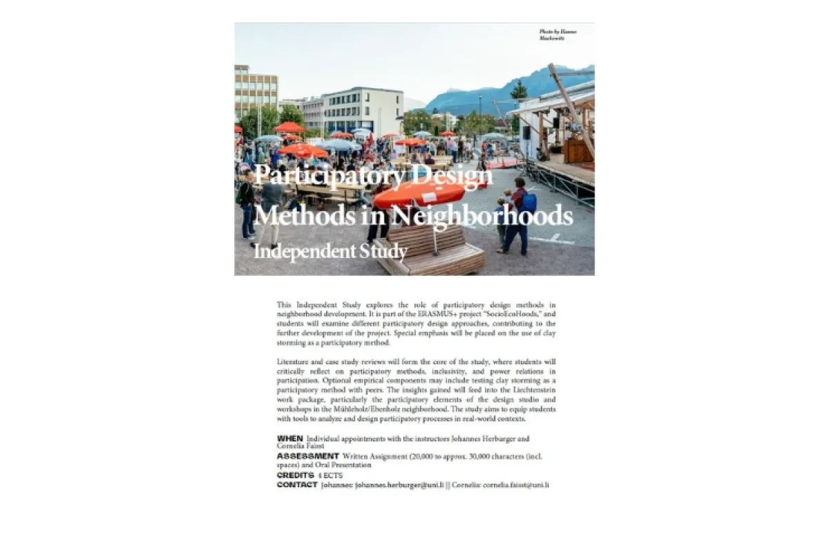 Poster zur Vorlesung Participatory Design Methods