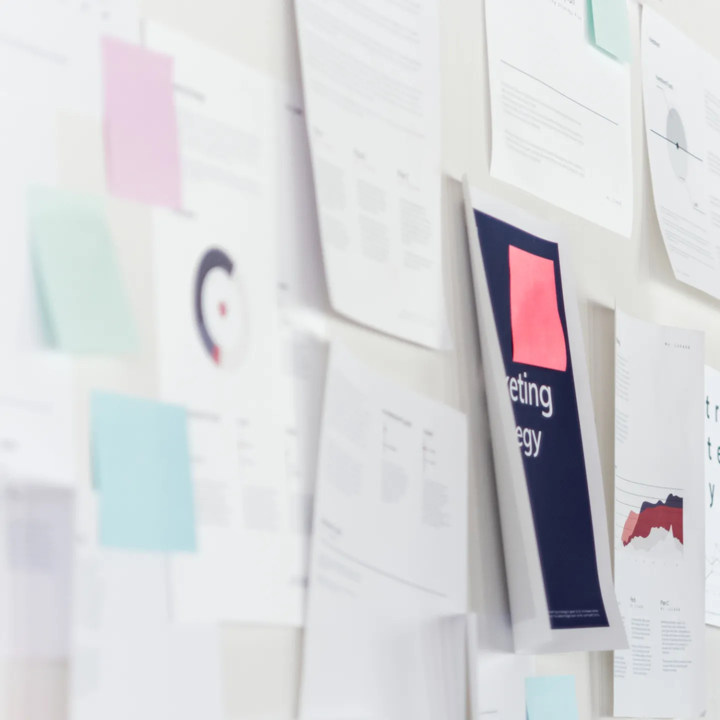 Board an dem viele Zettel hängen um das Studium zu organisieren