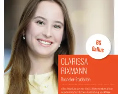 Bachelor Studentin der Universität Liechtenstein mit Matura vom BG Gallus spricht über ihren Studienweg.