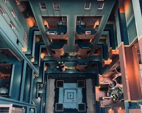 Foto von einem Innenhof