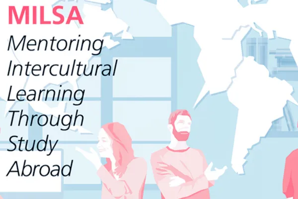 Grafische Darstellung des MILSA-Programms zur Förderung interkultureller Lernerfahrungen durch Auslandsaufenthalte für Studierende.