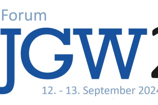 Logo des Forums Junge Gesellschaftsrechts-Wissenschaft 2024 mit den Initialen JGW24 und dem Datum 12. - 13. September 2024.