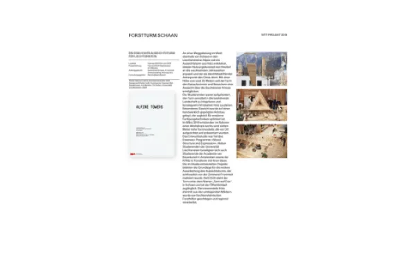 Darstellung eines Transferprojekts "Forstturm Schaan"