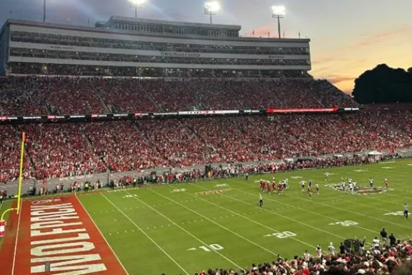 Ein Footballstadion von innen