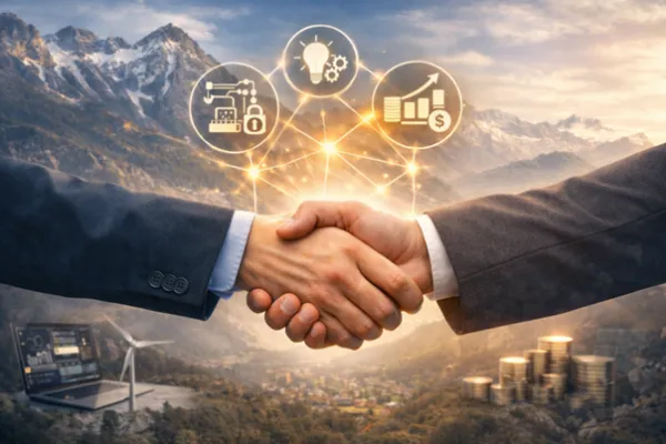 Zwei schüttelnde Hände